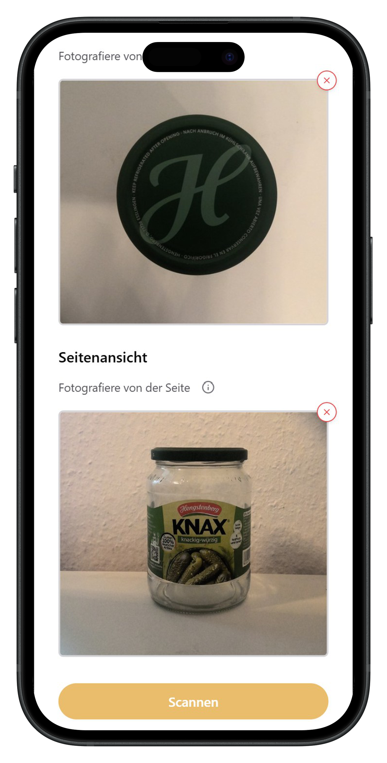 Refill Hero — Behälterscan